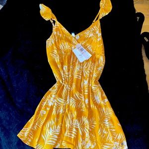 orange and white sun dress